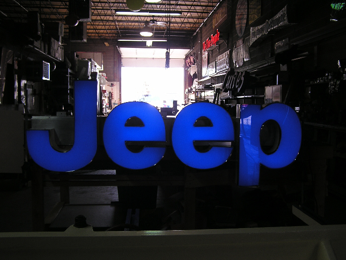 Duncan Jeep Dealership Sign - Restored