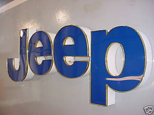 Jeep Sign Side View - As Bought