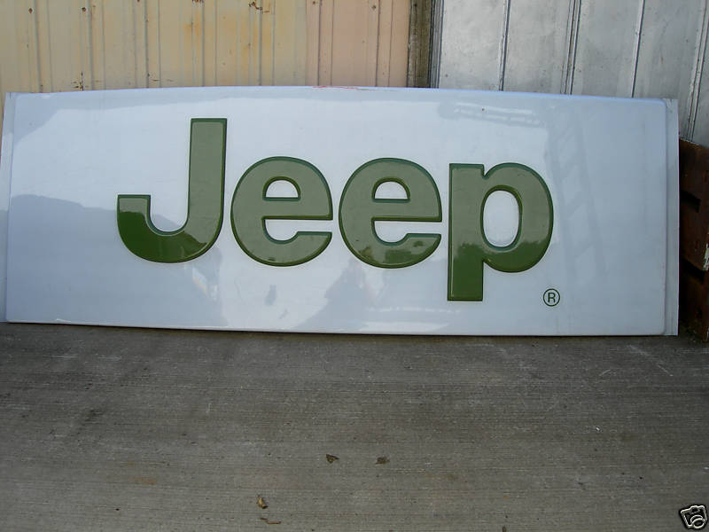 Large Backlit Jeep Dealership Sign - As Bought