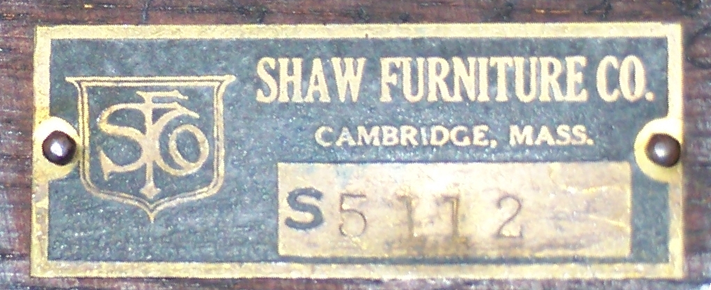 John North Willys Desk - Shaw Furniture Tag
